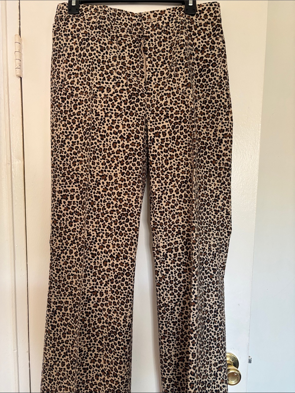 Leopard Print Wide-Leg Pants - Tan & Black Lizzy pants